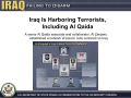 Iraq Is Harboring Terrorists, Including Al Qaida