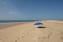 Beach in the southernmost point of mainland Portugal, Barreta Island (Santa Maria cape)