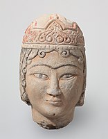 Crowned head, Central Asia, 8th or 9th century