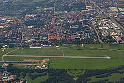 Aerial view of the aerodrome