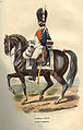 Elite Gendarme from the Imperial Guard of the Grande Armée, from the book, by Paul-Mathieu Laurent de l'Ardêche, Histoire de Napoléon, 1843.