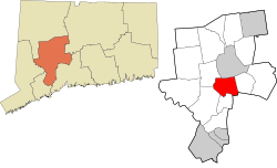 Naugatuck's location within the Naugatuck Valley Planning Region and the state of Connecticut