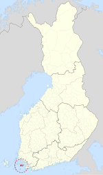 Location of Nagu in Finland