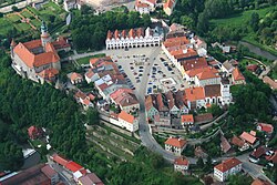 Aerial view of the castle and the old town
