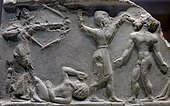 Detail of a victory stele of Akkadian king Rimush