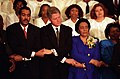 Dexter King, President Bill Clinton, and Coretta Scott King at the church in 1996