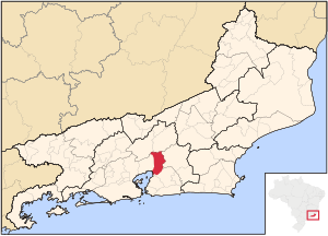 Location of Guapimirim in the state of Rio de Janeiro