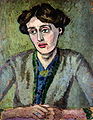 Roger Fry: Porträt von Virginia Woolf, Öl auf Leinwand, um 1917