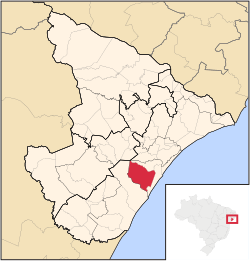 Location of São Cristóvão in the State of Sergipe