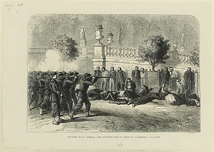 Execution of Commune prisoners at the Jardin du Luxembourg