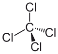 Strukturformel von Tetrachlormethan