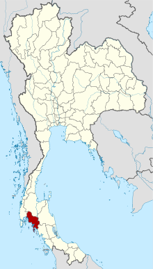 Map of Thailand highlighting Krabi province