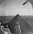 The Graf Zeppelin over the pyramids at Giza, 1931.