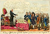 Isaac Cruikshank - 'The happy effects of that grand system of shutting ports against the English!!', 1808