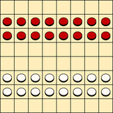 8x8 board, starting position in Turkish and Armenian draughts