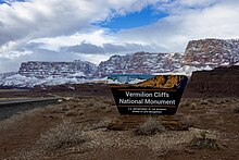 Vermilion Cliffs National Monument Sign