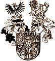 Wappen der Ritter Hayek von Waldstätten 1701