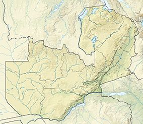 Map showing the location of Lavushi Manda National Park
