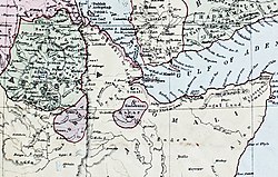 The Emirate of Harar and the Horn of Africa on a map from 1873
