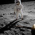 Buzz Aldrin wearing an Omega Speedmaster on the Moon (Apollo 11)