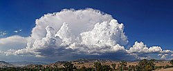 An impressive cumulus cloud formation