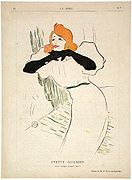 Yvette Guilbert, 1894 by Toulouse-Lautrec