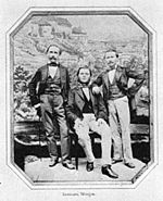 C. Baumann: Drei Männer (Bruckmann, Riss und ein Unbekannter)