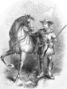 Mountain man Kit Carson and his favorite horse
