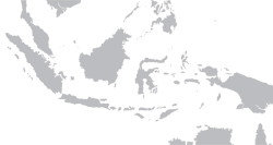 Located in the Malay Archipelago, Dutch territorial control is shown in blue