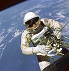 Edward White during the Gemini 4 mission