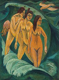 Ernst Ludwig Kirchner, Three Bathers, 1913