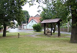 The old millstone in the village's part Dietendorf