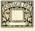 Design for the frame of the first British postage due stamp, c. 1912-13.