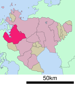 Location of Imari in Saga Prefecture