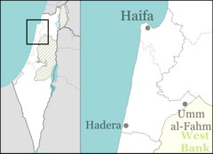 2022 Hadera shooting is located in Haifa region of Israel