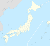 Map of Japan with mark showing location of Terushima