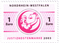 Nordrhein-Westfälische Justizkostenmarke von 2003, 1 €