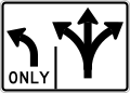 R3-H8bt Lane Use Control Sign (L-LTR)