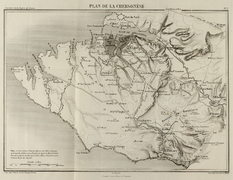 Supply lines from the port of Balaklava, 1855. The Grand Crimean Central Railway is shown as "Chemin de Fer Anglais"