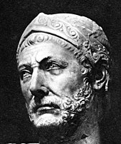 a black and white photograph of a bronze head depicting Hannibal