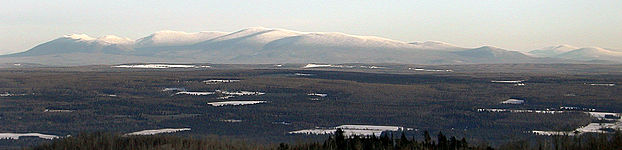 Mont Mégantic as seen from the Stoke Mountains