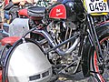 Seitenwagen-Rennmaschine Detail Harley Motor