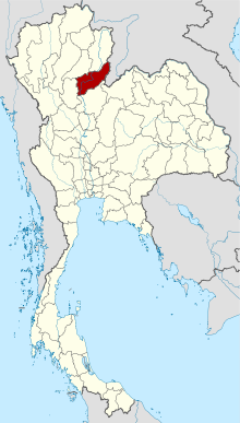 Map of Thailand highlighting Uttaradit province