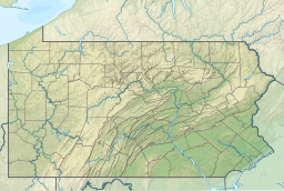Location of Lake Glory in Pennsylvania, USA.