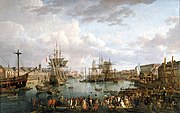 Vue du port de Brest by Jean-François Hue