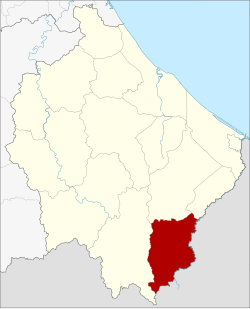 Karte von Narathiwat, Thailand, mit Waeng