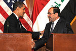 Barack Obama & Nouri al-Maliki in Baghdad 4-7-09 2