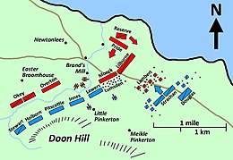 A map showing the disposition of the forces at about 6:30 am