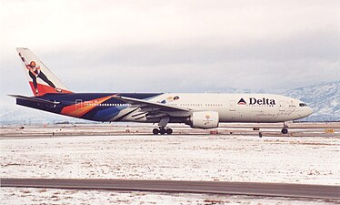 Delta's Soaring Spirit was used to transport the flame from Greece to the United States.