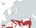 Byzantine Empire (286/395–1453 AD) at the death of Emperor Justinian I in 565 AD.